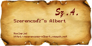 Szerencsés Albert névjegykártya