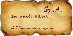 Szerencsés Albert névjegykártya